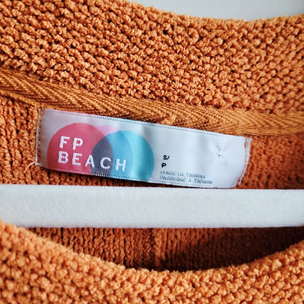 Free People Beach Happy Pullover Orange - Picture 5 of 7